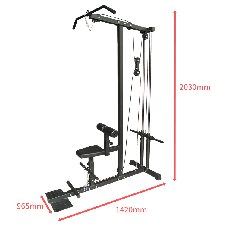 

Fitness Equipment Lat Pull-down Machine With Seat Lat Tower High Low Row Pulley Cable Machine Lat Pull Down Machine