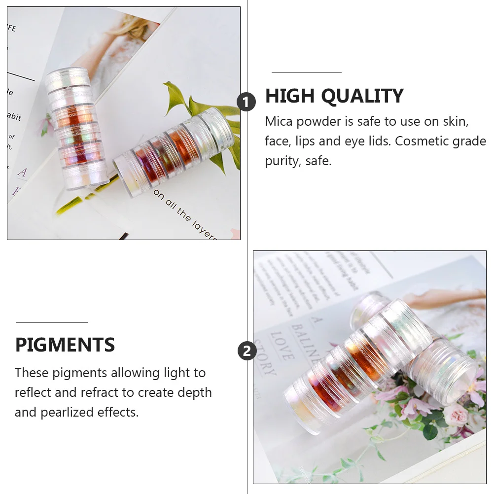 Juego de pigmentos en polvo Natural para pintura epoxi de resina, jabón de baño artesanal, 6 uds.