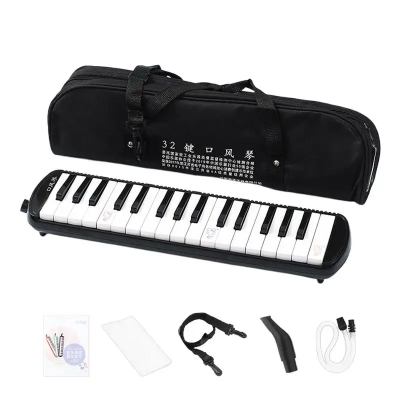 Melodica 32 Keys Melodica Instrument With 2 Mouthpieces Harmonium Instrument Musical Instrument 32 Key Keyboard Blow Keyboard