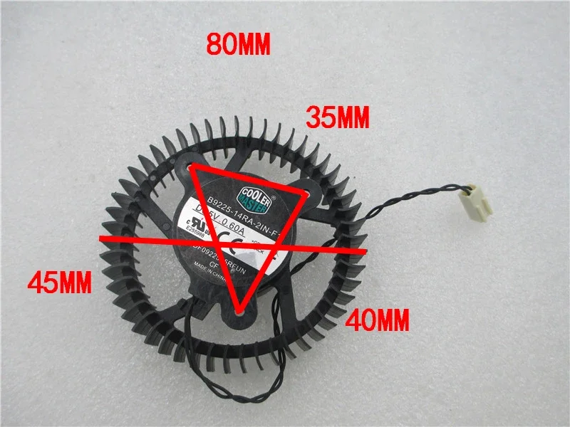 fan for B9225-14RA-2IN-F1 DF0922505RFUN 35X40X45MM 80MM cooling fan