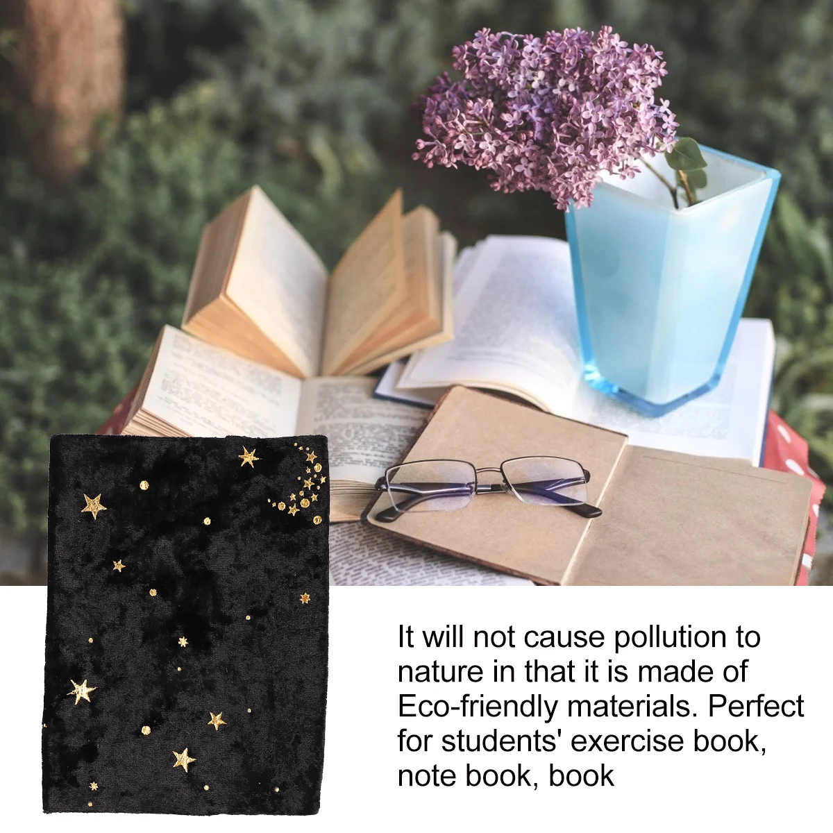 Gold Stamping Book Cover Pattern Eco Friendly Cloth Sleeve Protects Books from Dust Dirt Scratches Book Cover