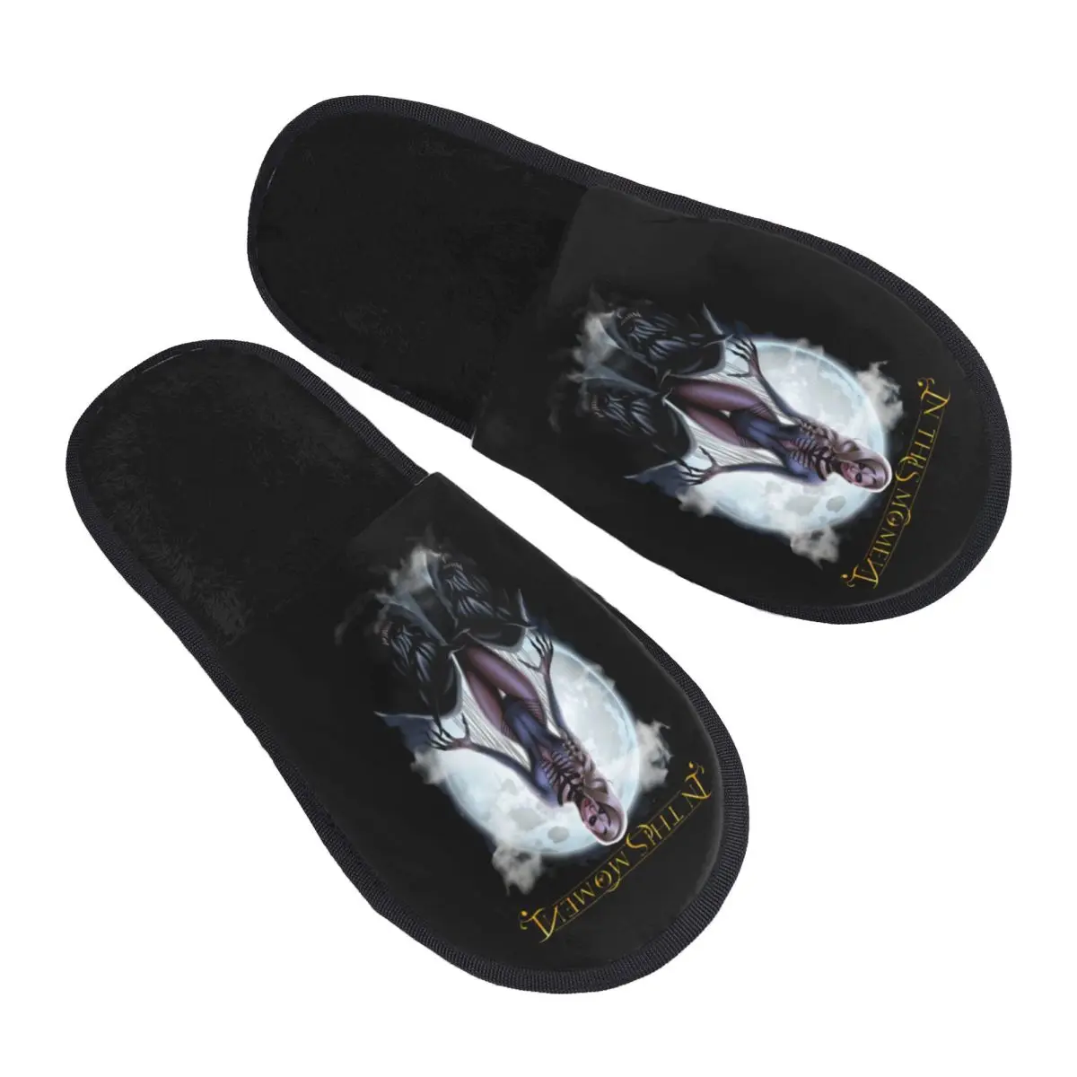 

Custom In This Moments Cozy Scuff Memory Foam Slippers Women Rock Band Spa House Shoes