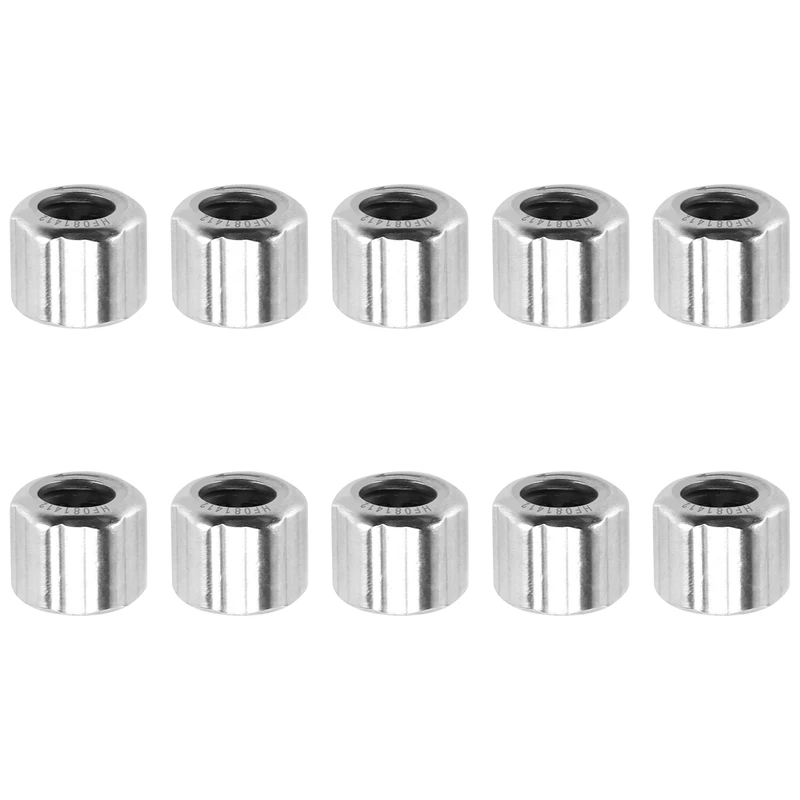 10Pcs Needle Bearing HF081412 Outer One-Way Needle Roller Bearing 8X14x12mm For Manufacturing Industry