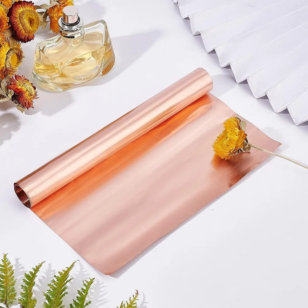 0.03mm Copper Roll High Purity Pure Copper Weather Proof Brass Sheet Copper Foil Light Salmon Color Copper Sheets for Mechanical
