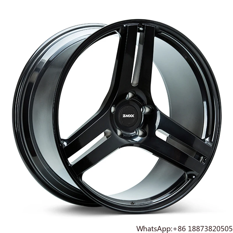 China factory direct selling double 3 spokes 16 17 18 20 inch black aluminum alloy casting car wheels