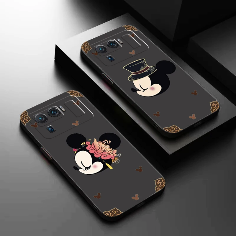 

Mickey Cartoon Disney Phone Case For Xiaomi Mi 13 12 12s Mi 11 11T 10T 10S 10 Pro Ultra Lite Liquid Silicone Back Coque