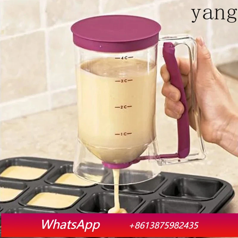 

1 шт. мерный стакан-воронка объемом 900 мл, портативный дозатор теста, подходит для кухни, для приготовления блинов, кексов и других кондитерских изделий.