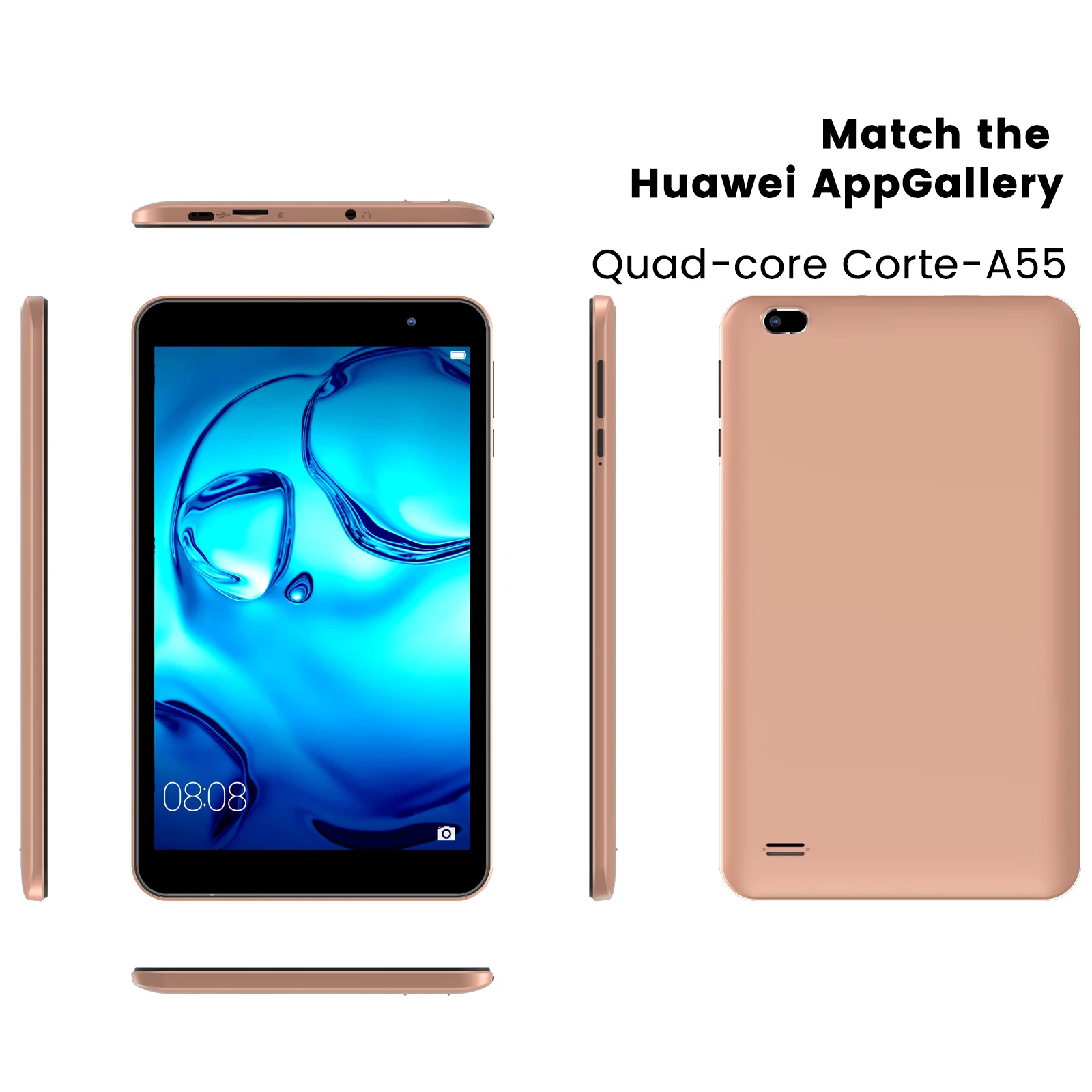 

8inch Tablet Computer with Android 11 Supports Bluetooth and Wifi, 1280*800 Ips Screen, 2+16Gb of Memory Supports 512Gb Tf Memory Card, Huawei Hsm Service and Huawei App Market