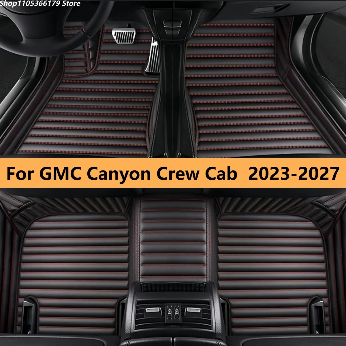 

4 Doors Pickup Floor Mats Fits For GMC Canyon Crew Cab 2023 2024 2025 2026 2027 All Weather Waterproof Car Floor Mats