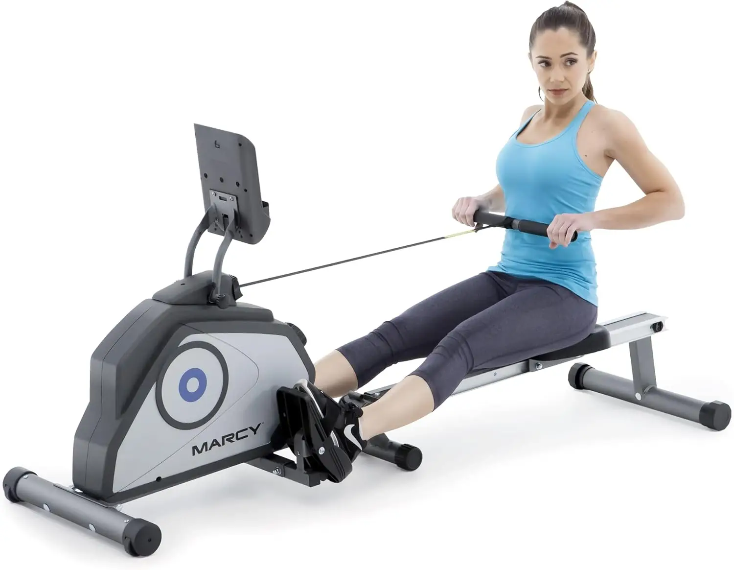 

Compact 8-Level Adjustable Magnetic Resistance Rowing Machine with Transport Wheels