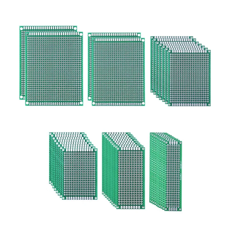 Zestaw płyt PCB 20/40 szt. 2×8 3×7 4×6 5×7 6×8 7×9mm 2.54mm Dwustronne płytki prototypowe, zestaw asortymentowy — zdjęcie produktu 4