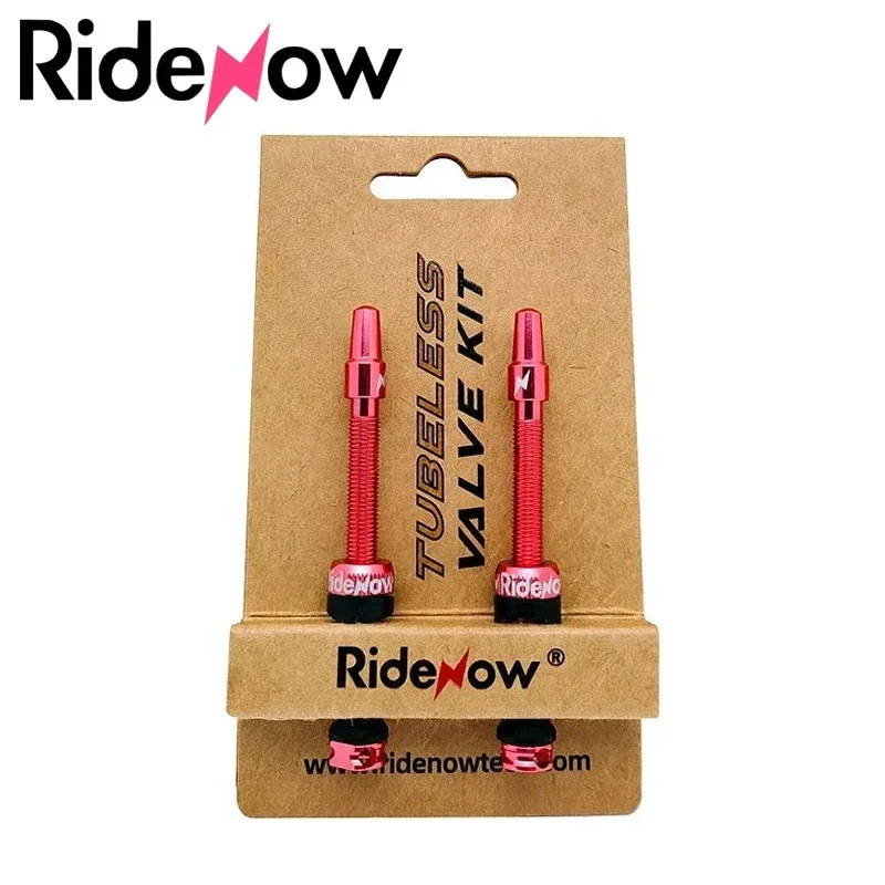 Ridenow Tubeless Presta Valve F/V CNC Anodized Aluminum Alloy Bicycle Valve Presta Nipples Removable Core Air Valve for Road MTB