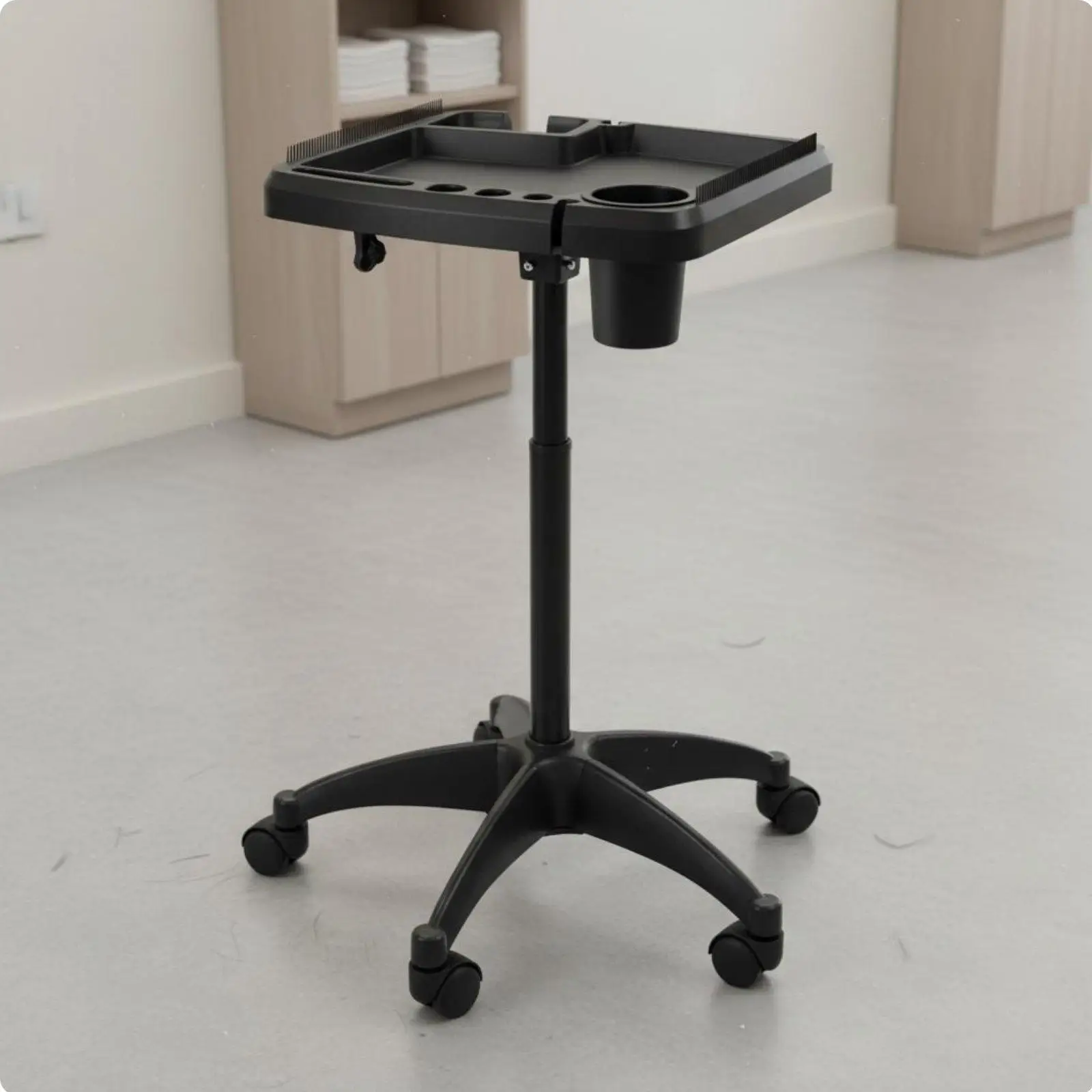 Salon Storage Cart with Heat Resistant Holder for Barber Tools and Styling Accessories
