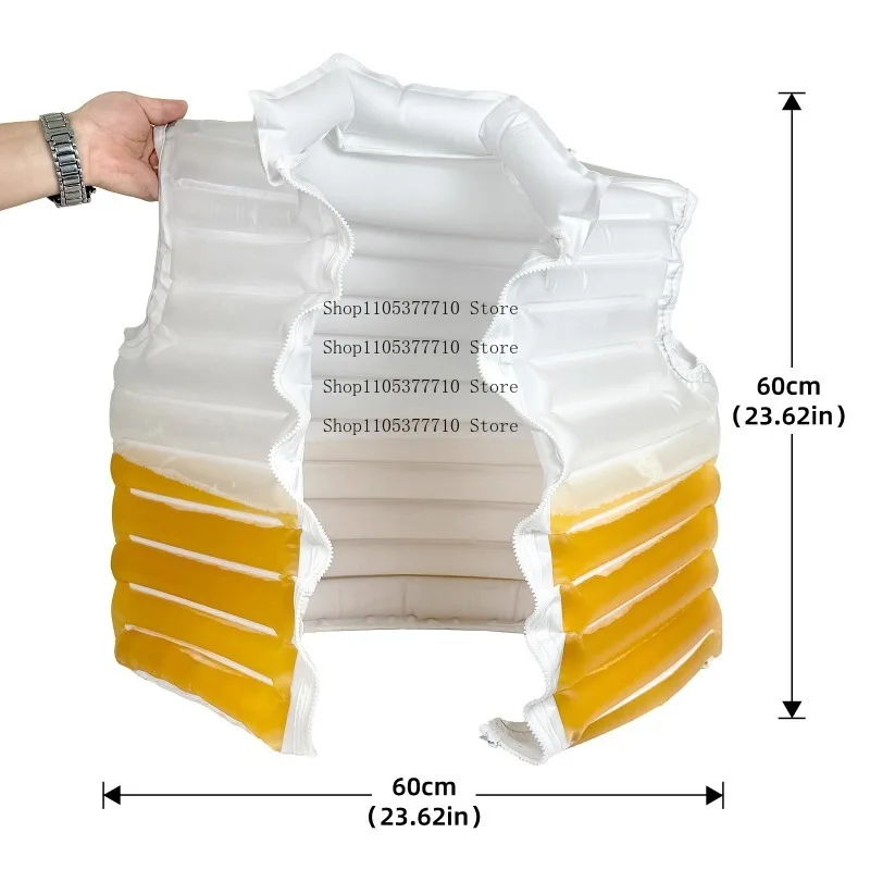 Gilet gonflable amusant pour les fans de la Coupe du Monde - Costume de boisson portable, gilet gonflable fantaisie pour les fêtes de matchs