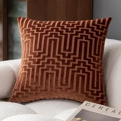 Pillow Cover Cut Velvet Geometric Creative Decoration Cushion Cover 45x45