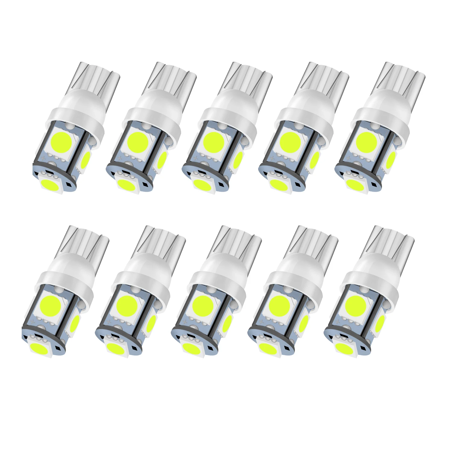 

Car Flashing 10Pcs T10 5 smd 5050 5led 5SMD Car signal LED Light 194 168 192 W5W 3020 12v Auto Wedge Lighting DC lamp