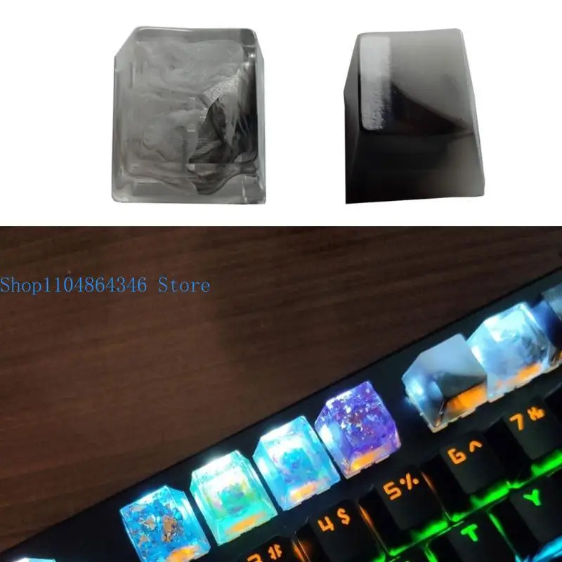 652F Handmade Customized OEM Profile Resin Keycap for Cherry MX Switches Keyboard RGB Translucent Resin Keycap