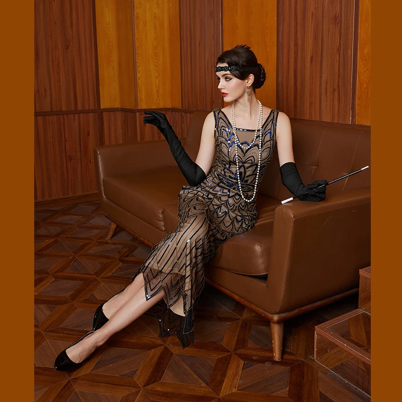 

Платье с бахромой и пайетками, летнее женское платье в стиле 1920-х годов, винтажное платье в стиле Великого Гэтсби, элегантное сексуальное платье для выпускного вечера, вечерние платья для вечеринок