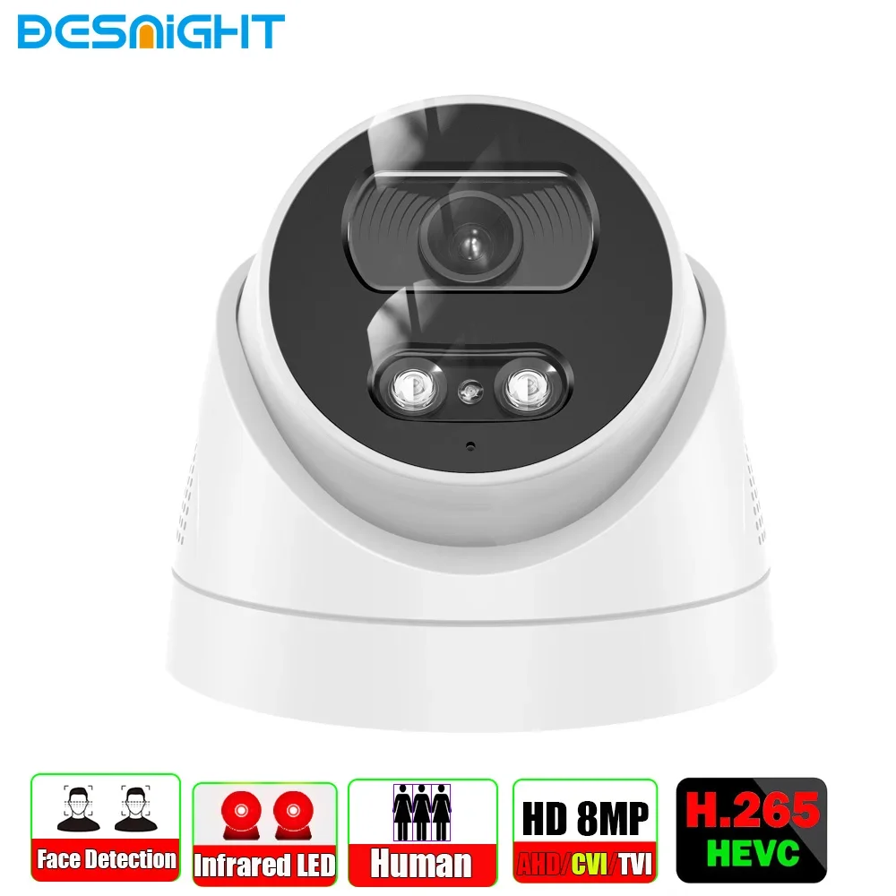 Caméra de vidéosurveillance extérieure AHD, 8MP, 5MP, 1080P, haute résolution optique, 4 Array LED, étanche, sécurité Bullet, CCTV