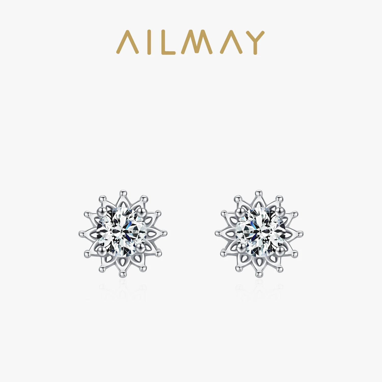 

Серьги Ailmay из стерлингового серебра 925 пробы с блестящими цирконами в форме подсолнуха для повседневной носки, отпуска и свиданий, подарок для женщин