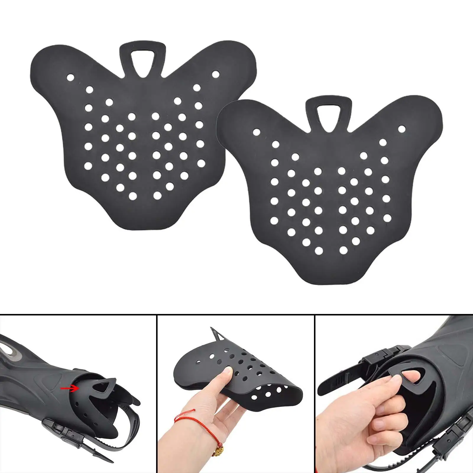 Swimming Flippers Long Fins Support Durable TPE Insert for Fin Storage and Maintenance Solution for Recreational Swimmers