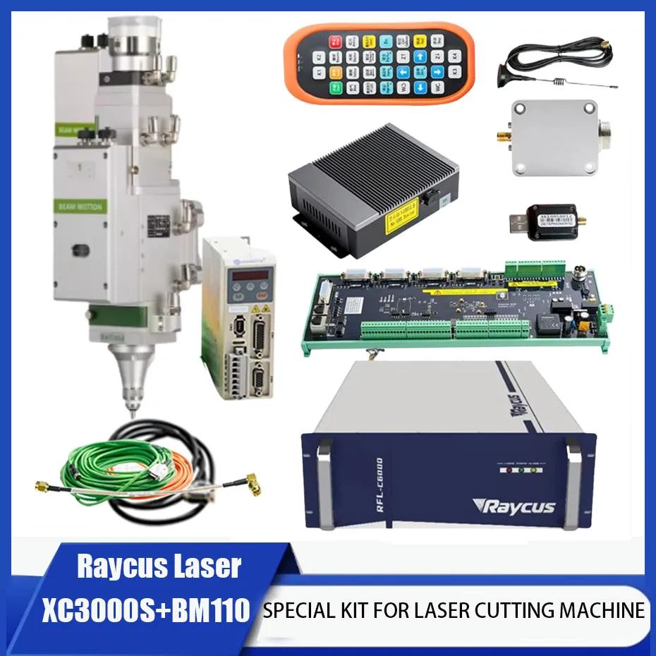 Raycus RFL-C020/RFL-C025/RFL-3000S laser source cutting version XC3000S laser system cutting head BM110 automatic focusing