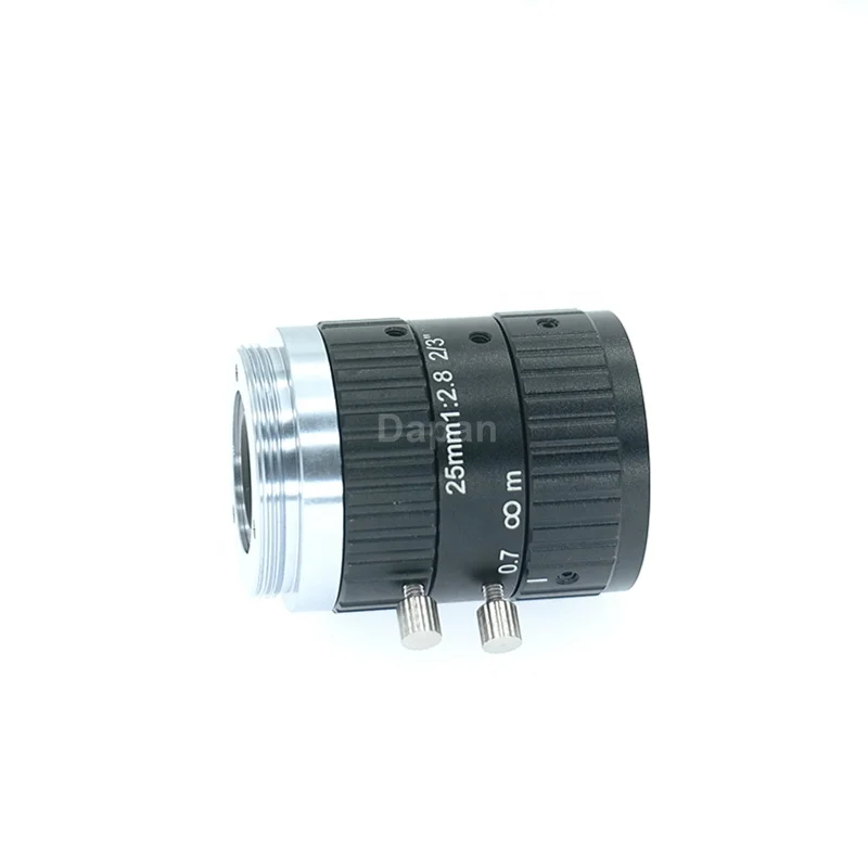 10.0Megapixel 25mm 2/3" HD CCTV Manual Iris C Mount Lens for Industrial Cameras Low Distortion FA Lens