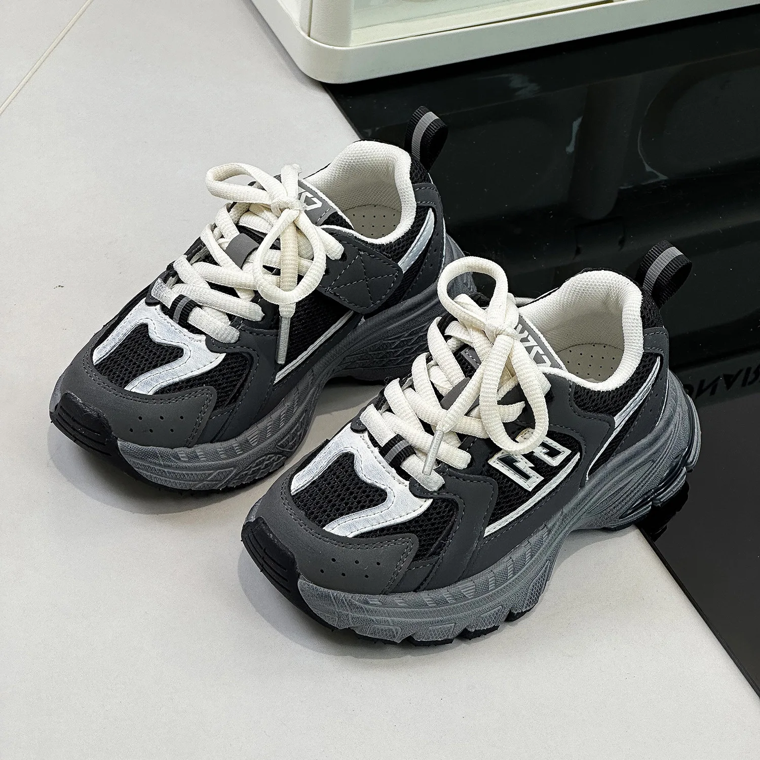 Spring Summer Toddler Kids Breathable Mesh Hook & Loop Non-slip Sports Sneakers Children Boys Girls Soft Sole Casual Retro Shoes