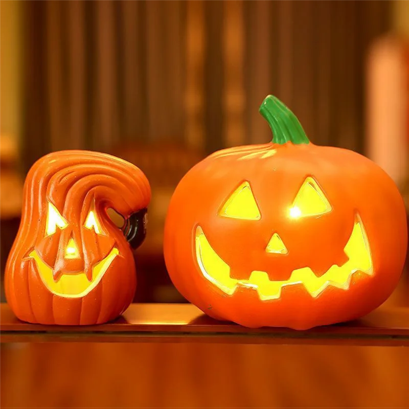 ABDJ-luz Led alimentada por batería, decoración exterior de calabaza, lámpara de calabaza de Halloween, decoración de calabaza
