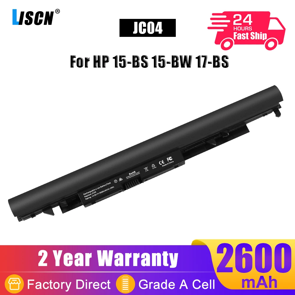 

LISCN JC04 JC03 Battery for HP 15-BS 15-BW 17-BS HSTNN-PB6Y HSTNN-LB7W HSTNN-DB8E HSTNN-LB7W TPN-W129 TPN-C130 919701-850 41.4Wh