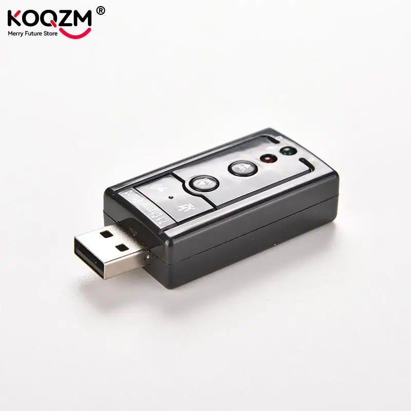 7.1 Channel 3D External USB Audio Sound Card Mic Adapter 3.5mm Jack Stereo Headset For Win XP 7 8 Android Linux for Mac OS