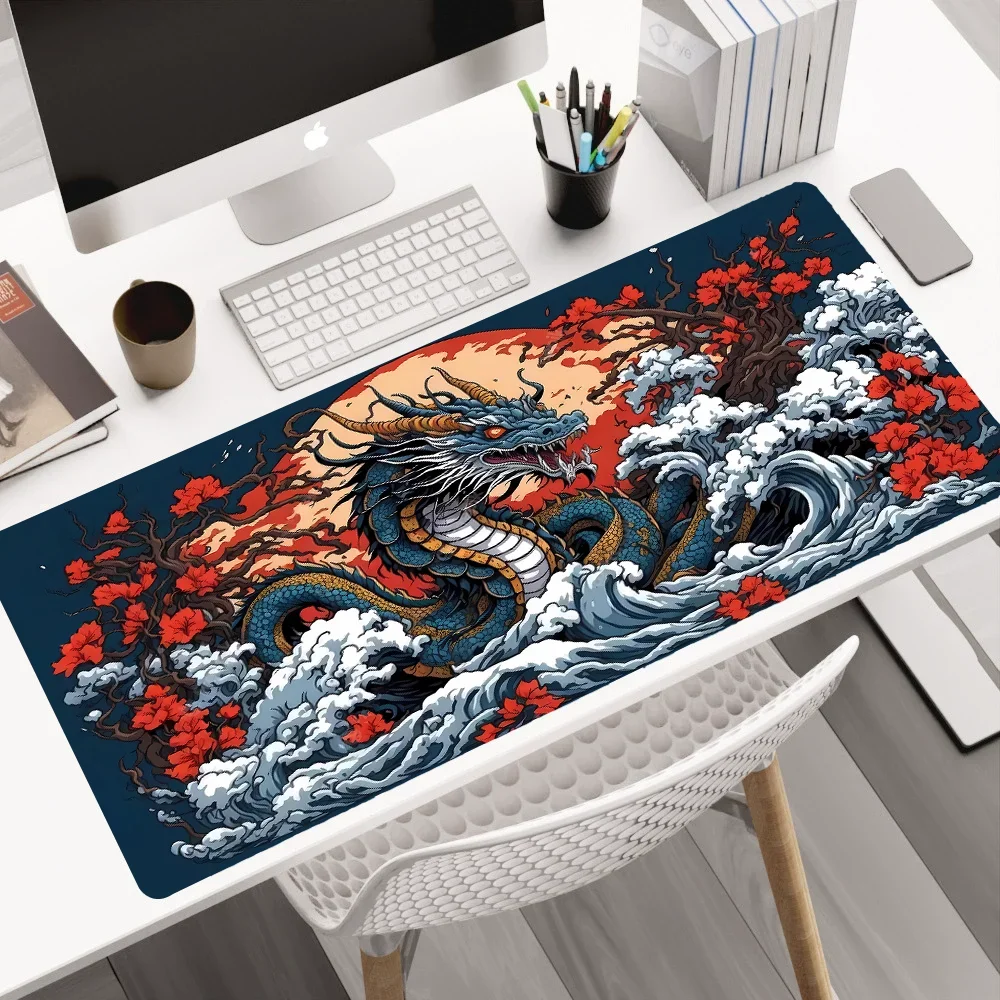 Large Dragon Mousepad Gamer Office Mouse Pad Gaming Room Accessories Desk Mat Art Keyboard Mats 600x300 Mausepad Washable  Mats