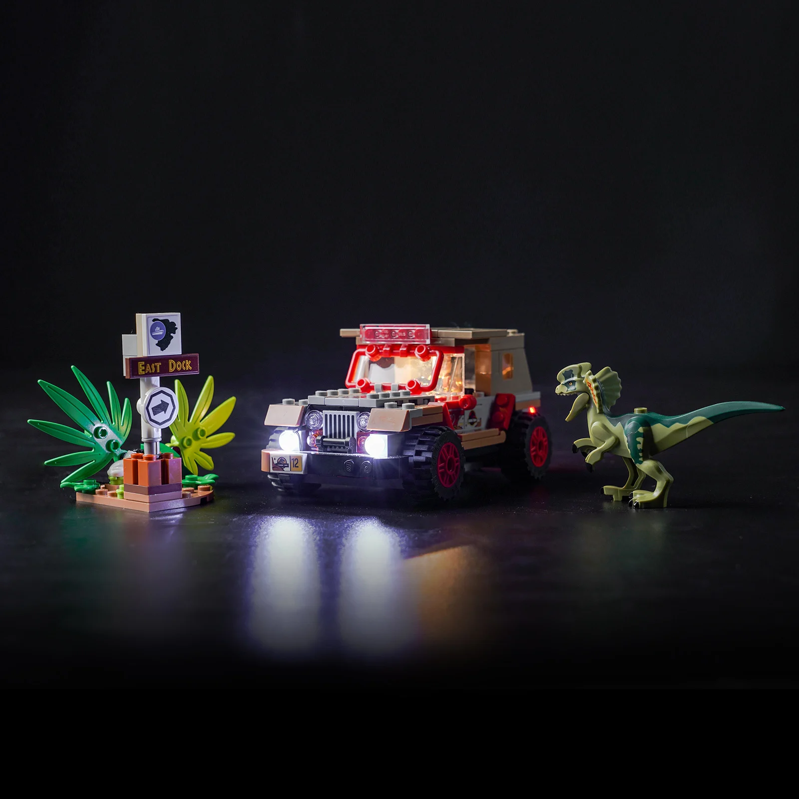 Vonado Led Verlichting Voor Diy 76958 Dilophosaurus Hinderlaag Bouwstenen Met Batterijhouder (Model Niet Inbegrepen)