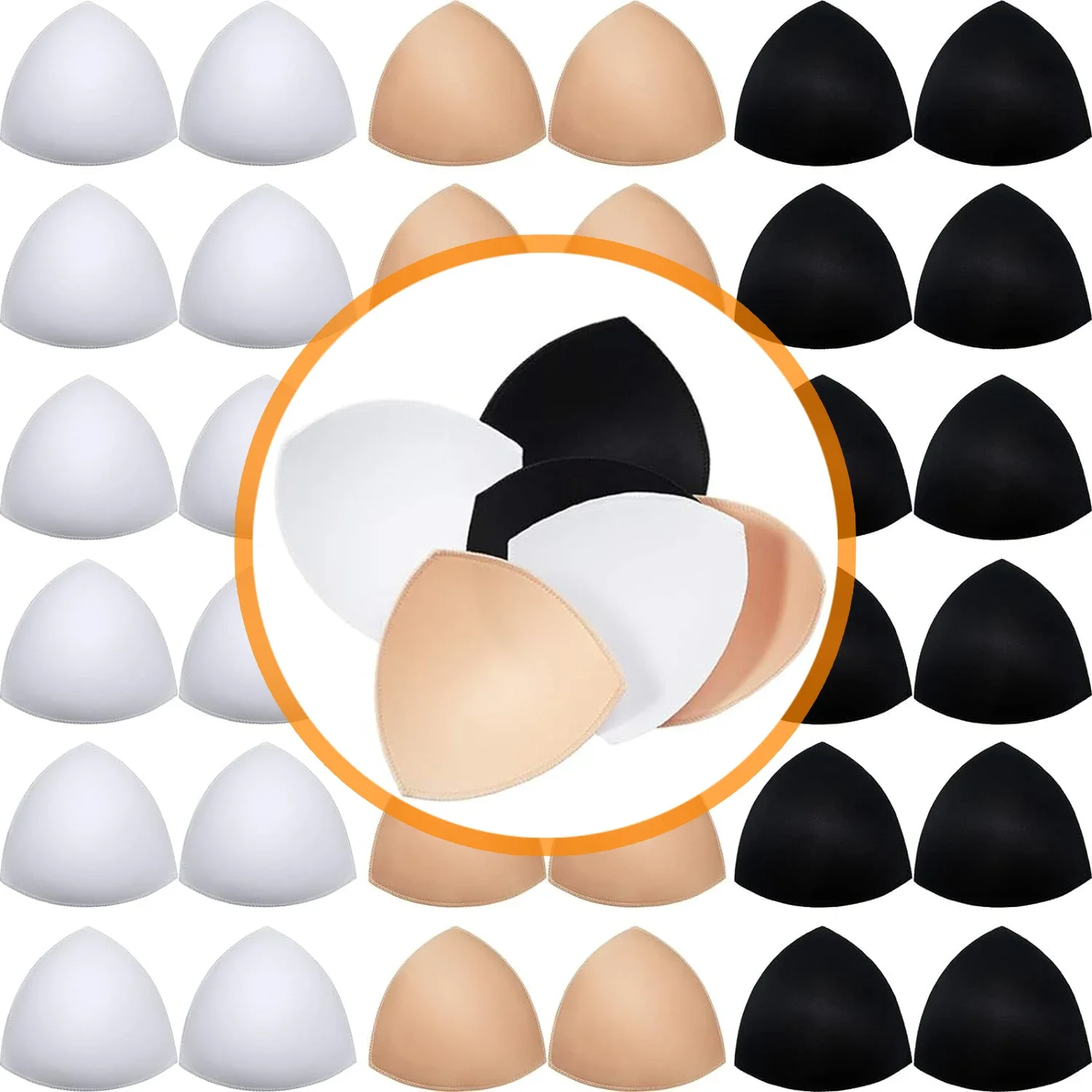 2/10PCS Triangle Sponge Push Up Bra Pads Set Women Invisible Insert Swimsuit Bikini Breast Enhancers Chest Cup Pads Accessories