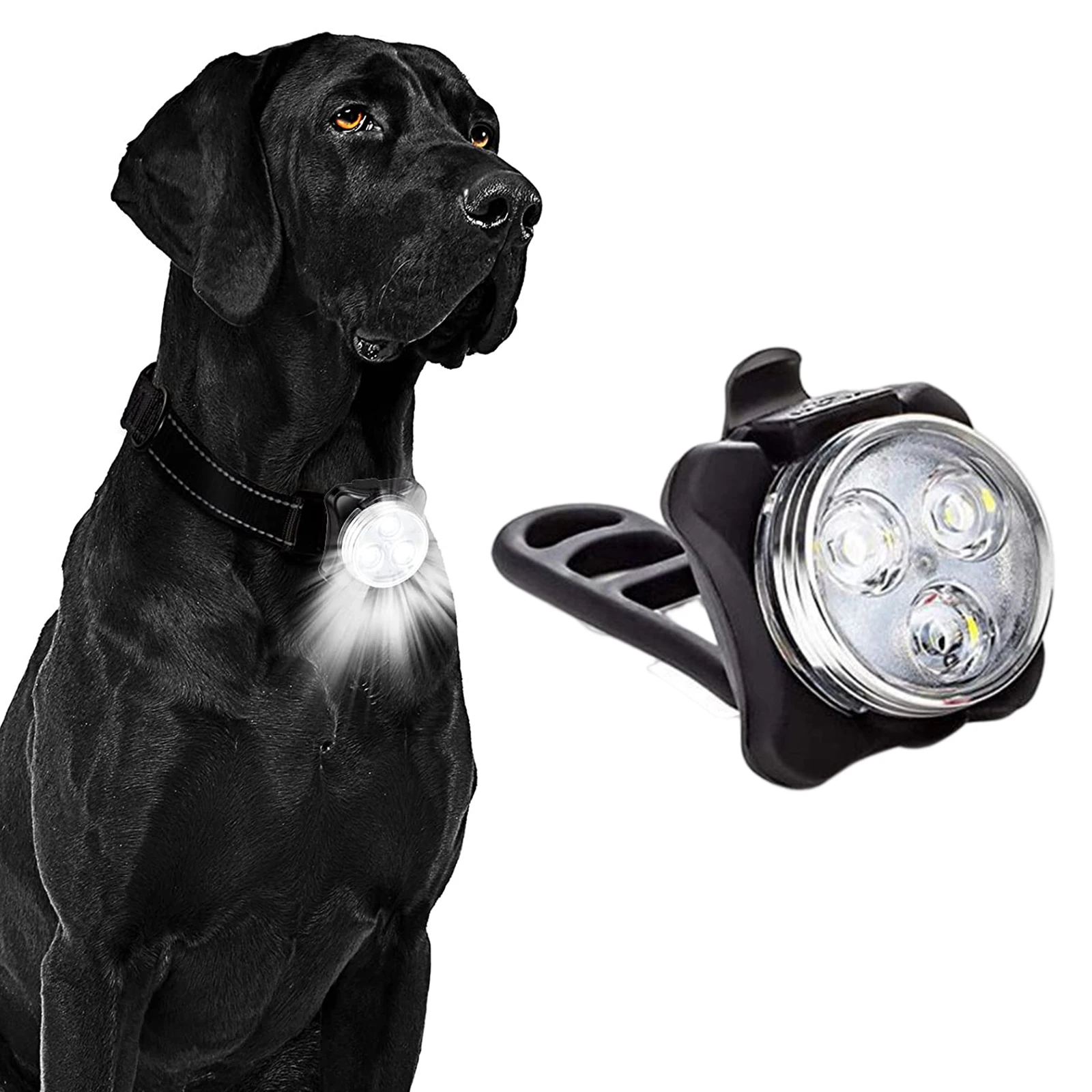 LED Dog Collar Light Rechargeable Waterproof Luminous Collar Adjustable Dog Night Light Pet Dog Safety Necklace