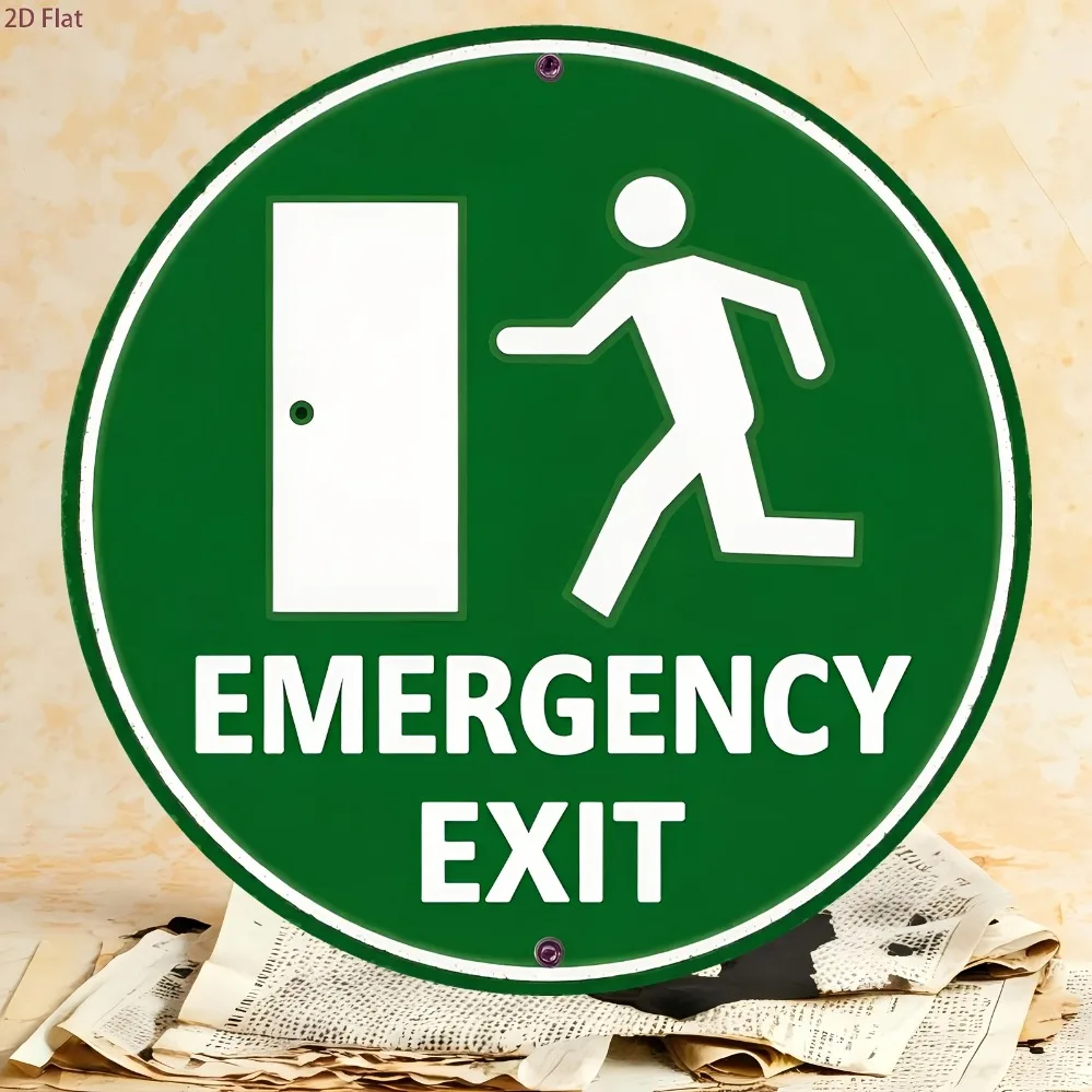Rundes Schild aus Aluminium, 20,3 x 20,3 cm, „Peaceful Exit Blessing Door Decor“ für Zuhause, Büro, Garage