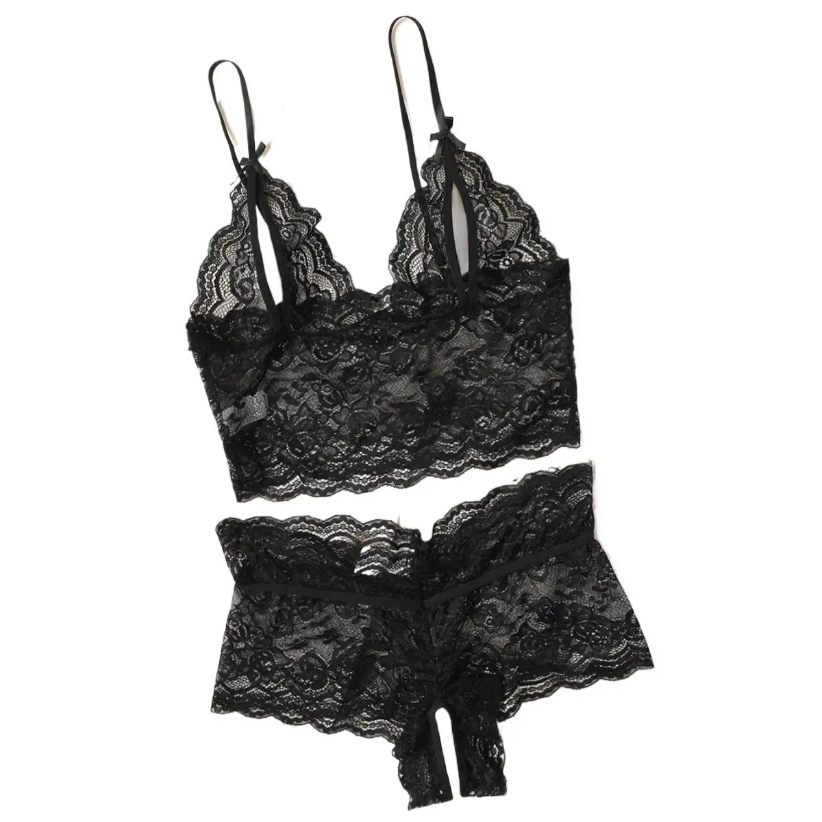 Night Wear Woman Sexy Sling Hollow Out Sexy Lingerie And Lace Suspender Set Sexy Lingerie Lace Pajama Sets Nightwear Sleeveless