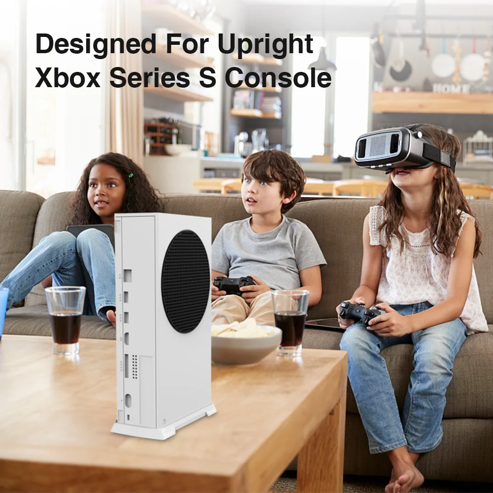 Vertical Stand with Built-in Cooling Vents for Xbox Series S Console Accessories