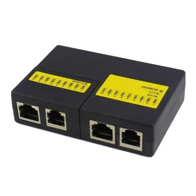 652F Mini Tester per cavi rete Rj45 CAT5 Lan Ethernet Tester Multifunzionale Strumento rete per telefono Tester