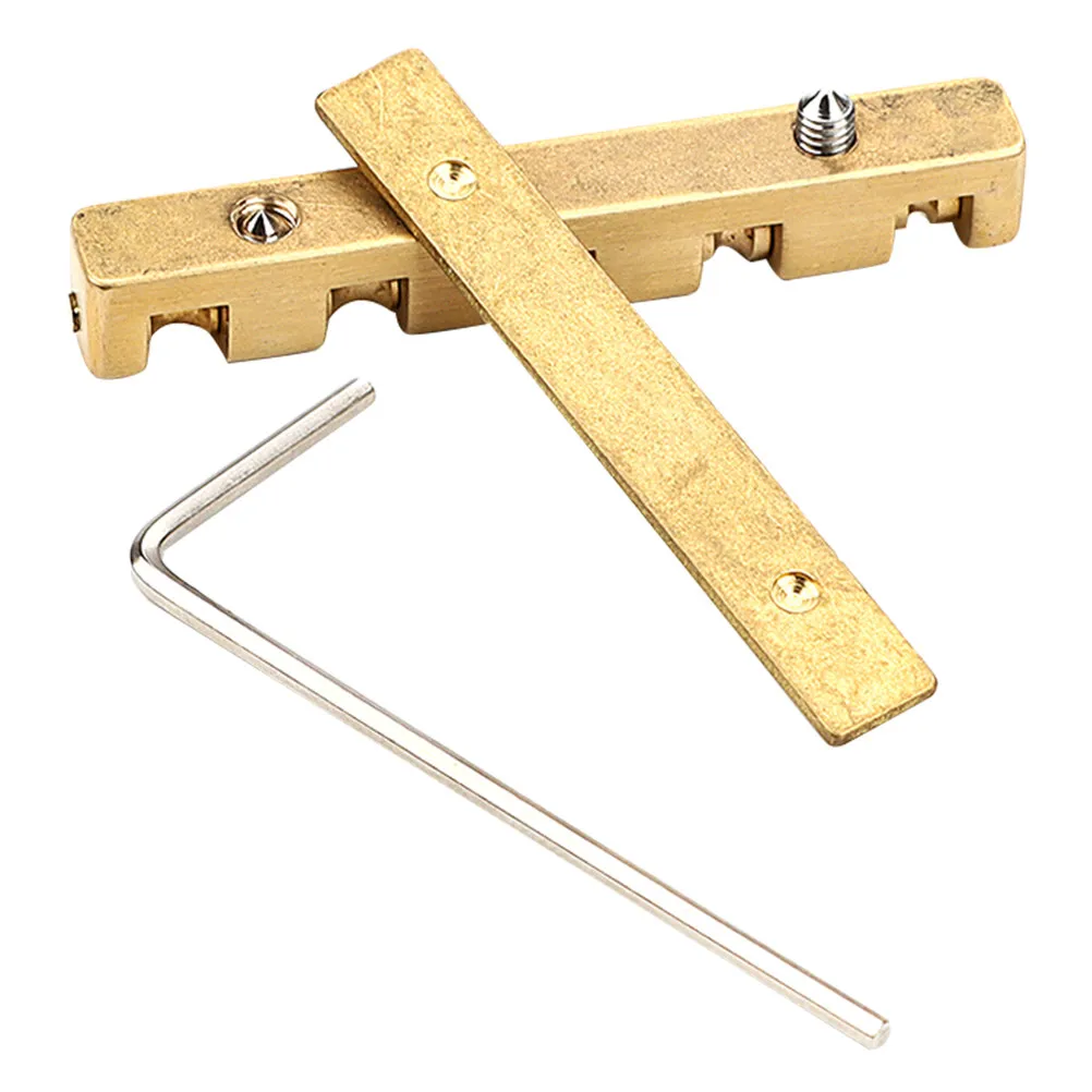 1Set Brass String Nut for Bass Guitar Electric Acoustic Stringed Instruments Low Noise Tone Enhancement Sustain Upgrade