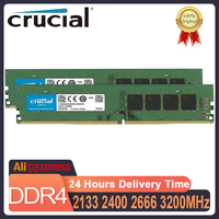 Crucial RAM DDR4 8GB 16GB 32GB 4GB 3200MHz 2133MHz 2400MHz 2666MHz PC4-19200 288-Pin For Desktop Memory PC Computer Moudle
