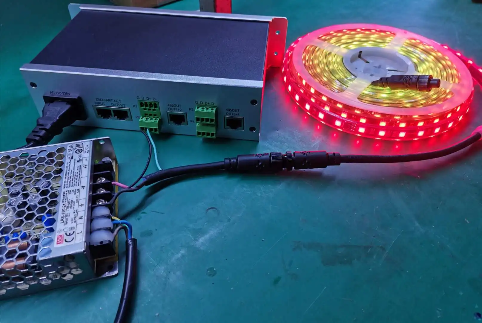 AN404 Art-Net/sACN to SPI/DMX Pixel Controller – 4CH, 680 Pixels/Channel for RGB/RGBW Stage Lighting