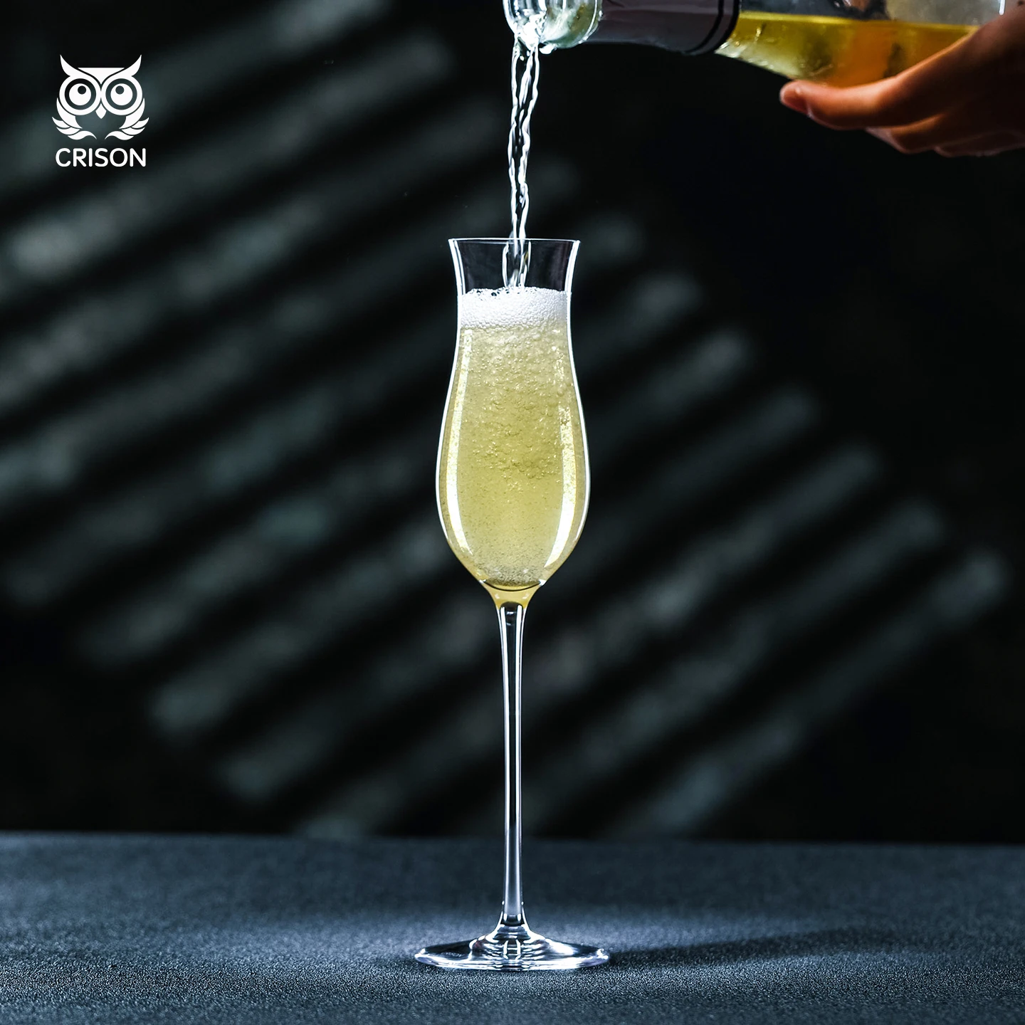 

CP8206 CRISON Tulip Champagne Wine Glass/Bar cocktail glass/Wedding party glass cup 150ml Home beverage utensils