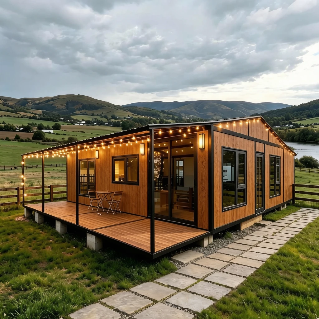 Prefabricated Tiny House Expandable Container House Customized Mobile Prefab Home 20ft 40ft Cabins Warehouse Barn Garden Rooms