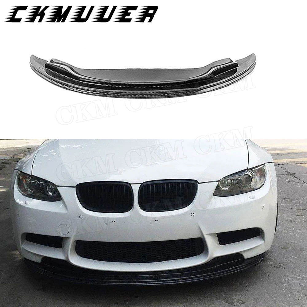 

CKMUUER Carbon Fiber Front Lip Spoiler for BMW 3 Series E90 E92 E93 M3 2007-2012 Head Bumper Chin Apron Body Kits Car Accessory