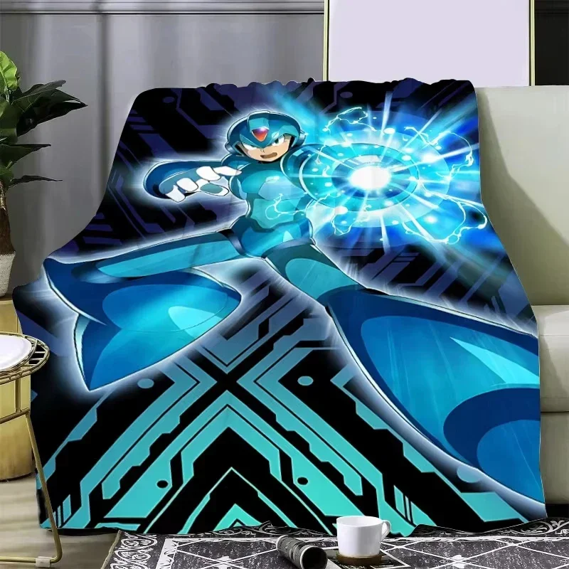 2026 New Anime Game M-Megaman HD Printed Blanket Picnic Blankets Warm Blanket Soft And Comfortable Blanket Home Travel Birthday