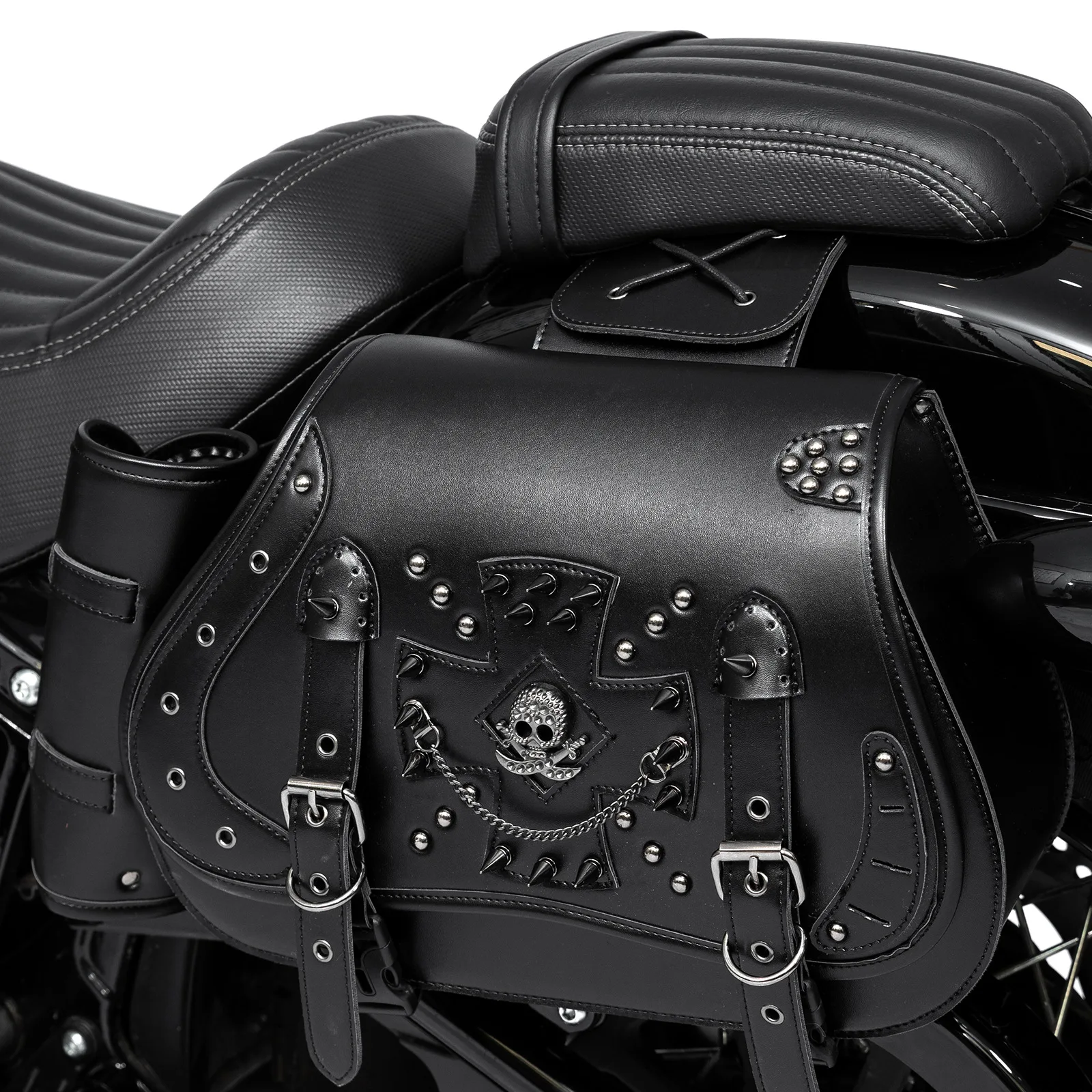 Large-capacity waterproof motorcycle side bag, side-mounted pannier bag for motorcycle customization, rider side bag