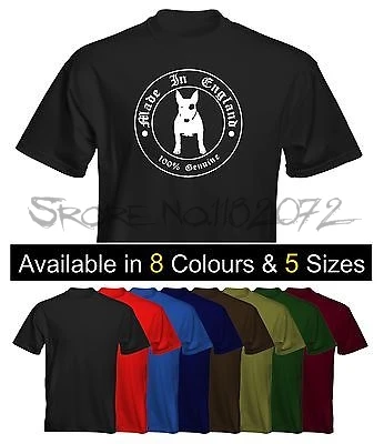 *NEW* Mens Premium T-Shirt English Bull Terrier  Genuine Hooligans men cotton t-shirts 4XL 5XL euro size drop shipping