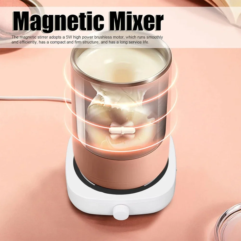 Magnetic Stirrer Magnetic Stir Plate 4000RPM Adjustable Lab Stirrers with Stir Bar Max Capacity 2000ML Magnetic Mixer (EU Plug)