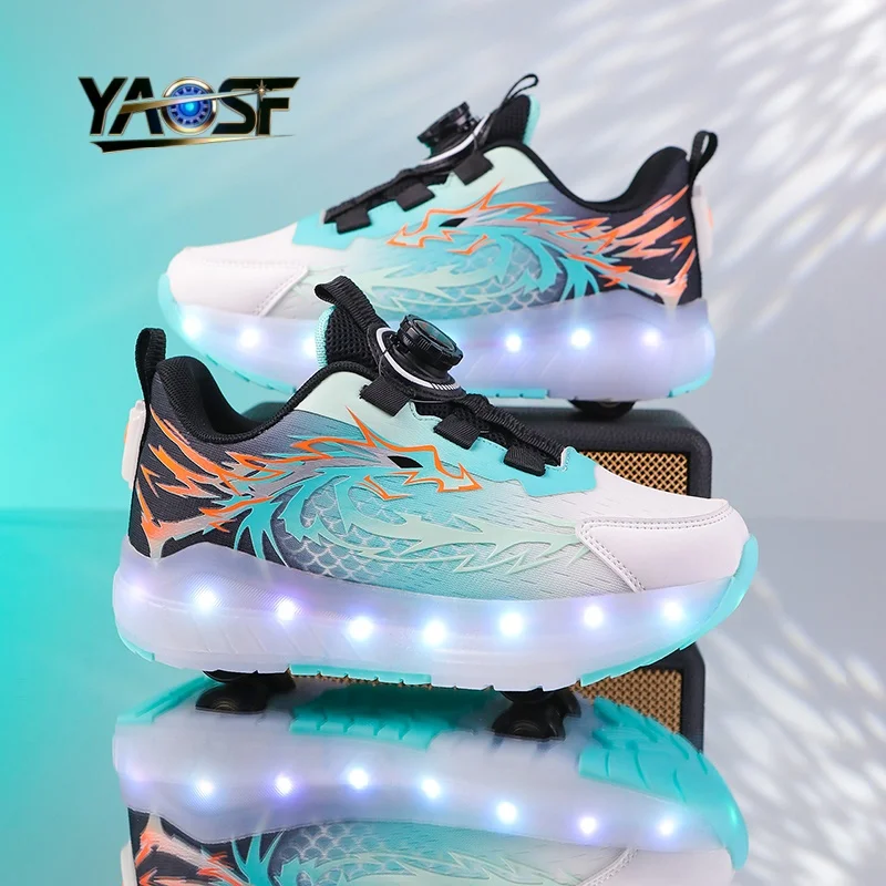 Children's And Teenage Roller Skates - Fashionable Upgraded Edition with Enhanced Stability - Detachable Dual-Use Sports Shoe view 4